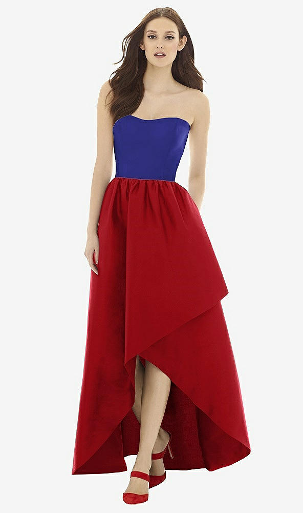 Front View - Garnet & Electric Blue Alfred Sung Style D730