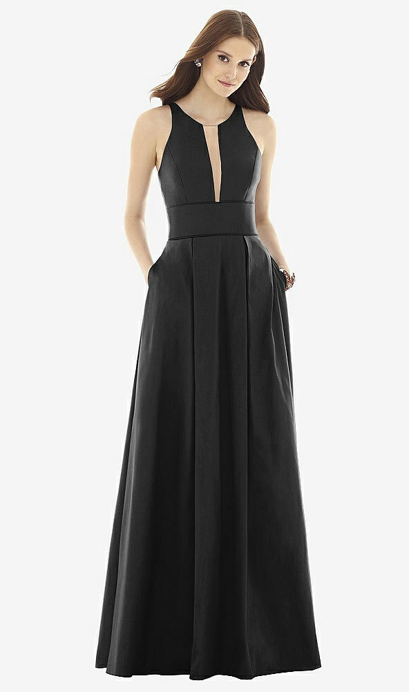 Front View - Black & Light Nude Alfred Sung Style D732