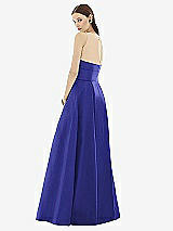 Rear View Thumbnail - Electric Blue & Light Nude Alfred Sung Style D732