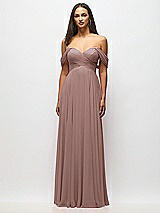 Alt View 3 Thumbnail - Sienna Off-the-Shoulder Draped Chiffon Maxi Dress