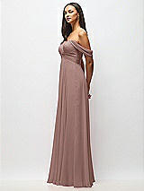 Alt View 4 Thumbnail - Sienna Off-the-Shoulder Draped Chiffon Maxi Dress