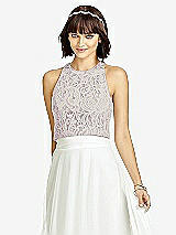 Front View Thumbnail - Suede Rose & Oyster Dessy Collection Bridesmaid Top T2974