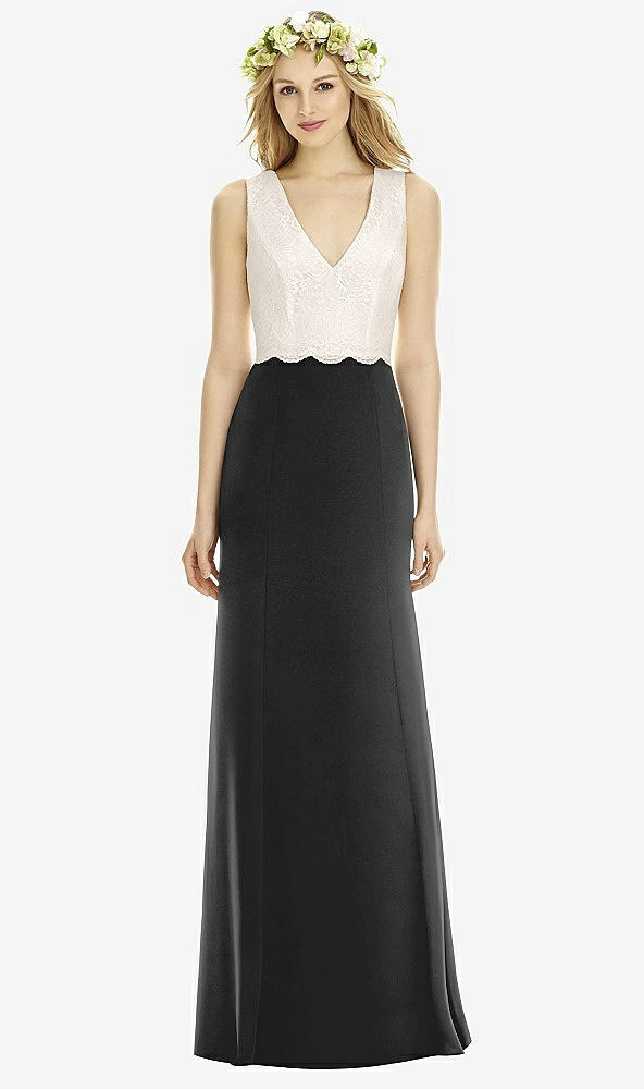 Front View - Black & Ivory Social Bridesmaids Style 8172