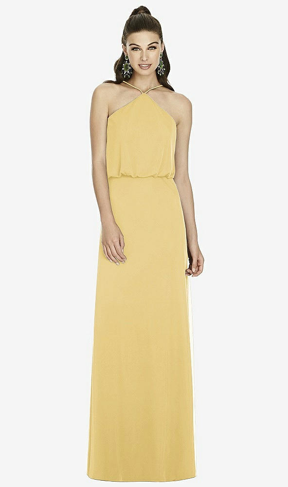 Front View - Maize Alfred Sung Bridesmaid Dress D738