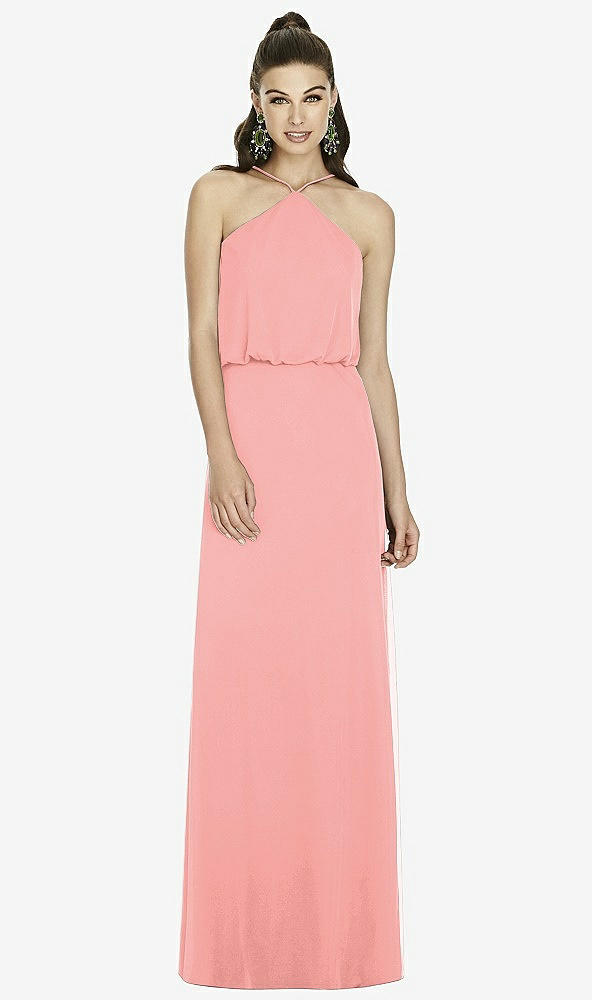 Front View - Apricot Alfred Sung Bridesmaid Dress D738