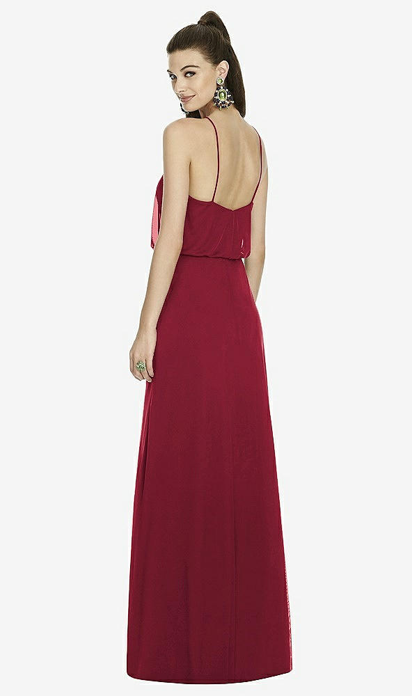 Back View - Burgundy Alfred Sung Bridesmaid Dress D738