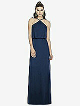 Front View Thumbnail - Midnight Navy Alfred Sung Bridesmaid Dress D738