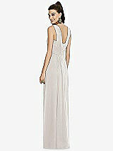 Rear View Thumbnail - Oyster Maxi Chiffon Knit Shirred Strap Dress