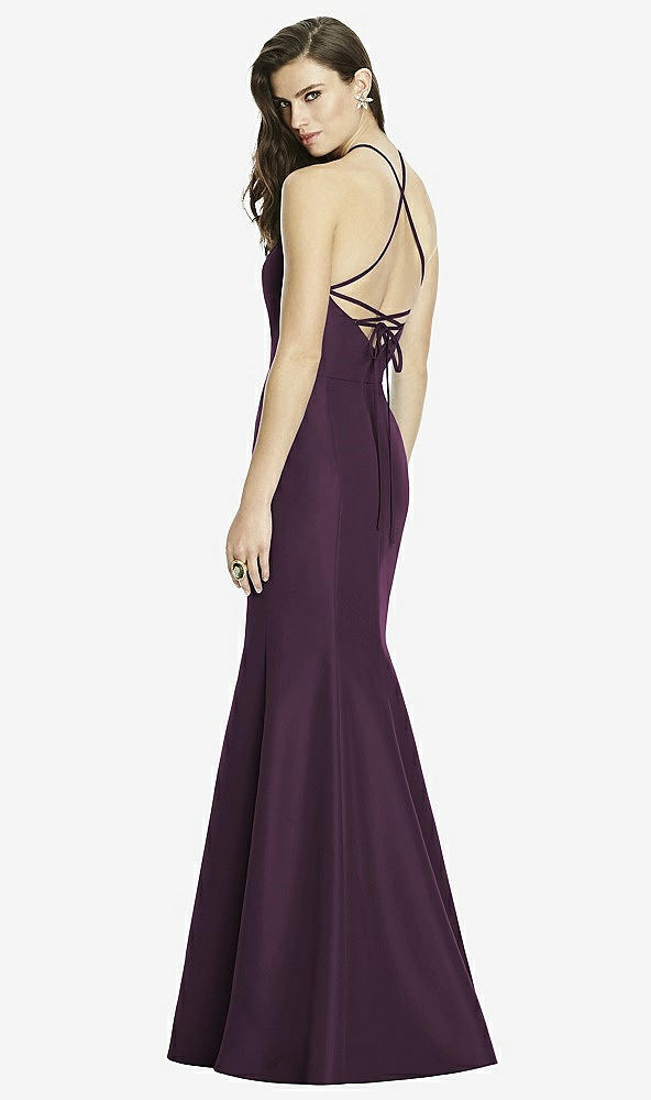 Back View - Aubergine Dessy Bridesmaid Dress 2996
