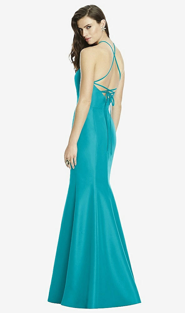 Back View - Vintage Teal Dessy Bridesmaid Dress 2996