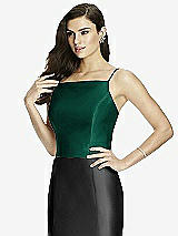 Front View Thumbnail - Hunter Green Dessy Bridesmaid Top T2979