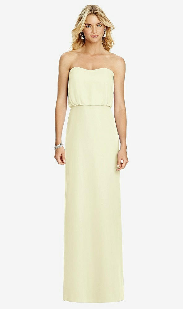 Front View - Butter Yellow Full Length Lux Chiffon Blouson Bodice