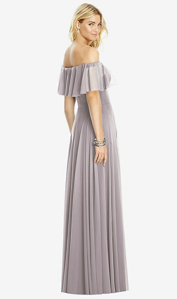 Back View - Cashmere Gray After Six Bridesmaid Dress 6763
