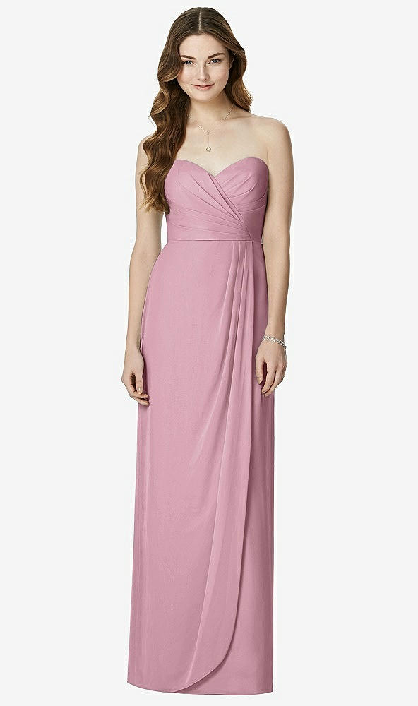 Front View - Dusty Pink Bella Bridesmaids Dress BB102