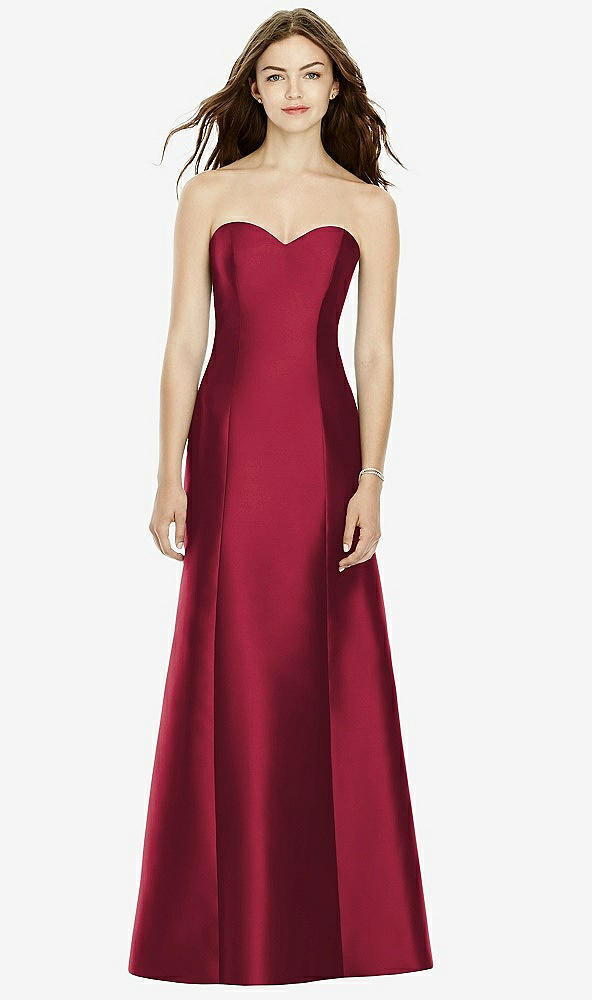 Front View - Burgundy Bella Bridesmaids Dress BB104