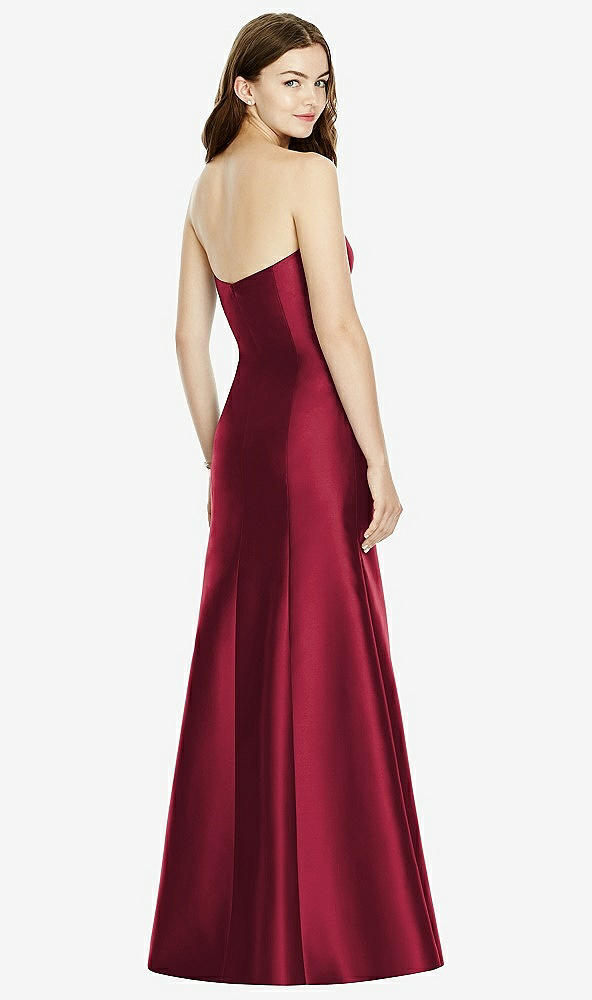 Back View - Burgundy Bella Bridesmaids Dress BB104