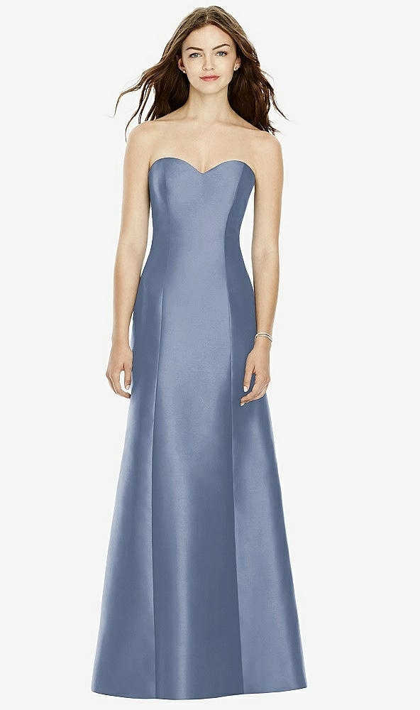 Front View - Larkspur Blue Bella Bridesmaids Dress BB104