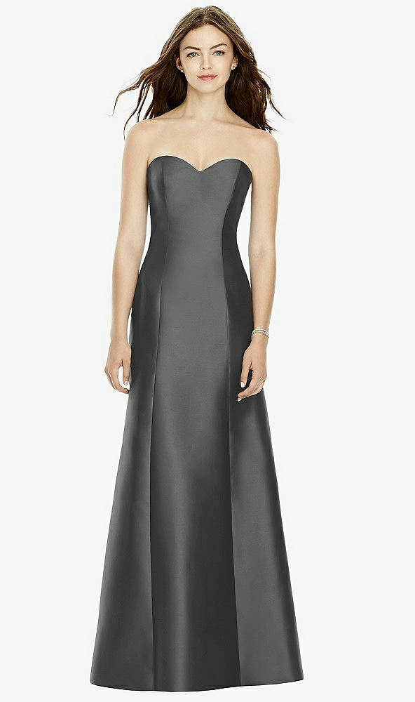 Front View - Pewter Bella Bridesmaids Dress BB104