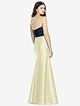 Rear View Thumbnail - Butter Yellow & Midnight Navy Bella Bridesmaids Dress BB105