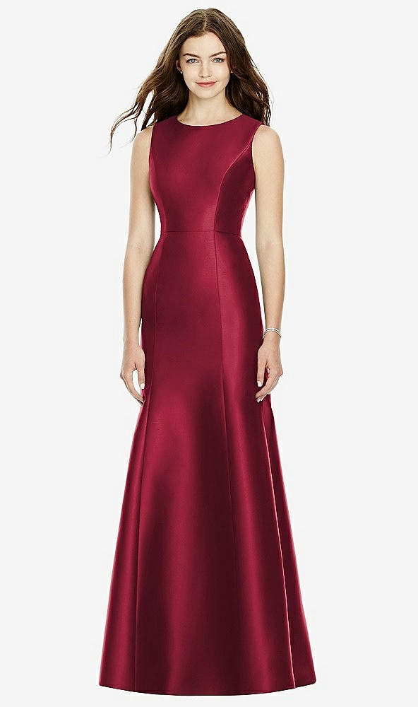 Back View - Burgundy Bella Bridesmaids Dress BB106