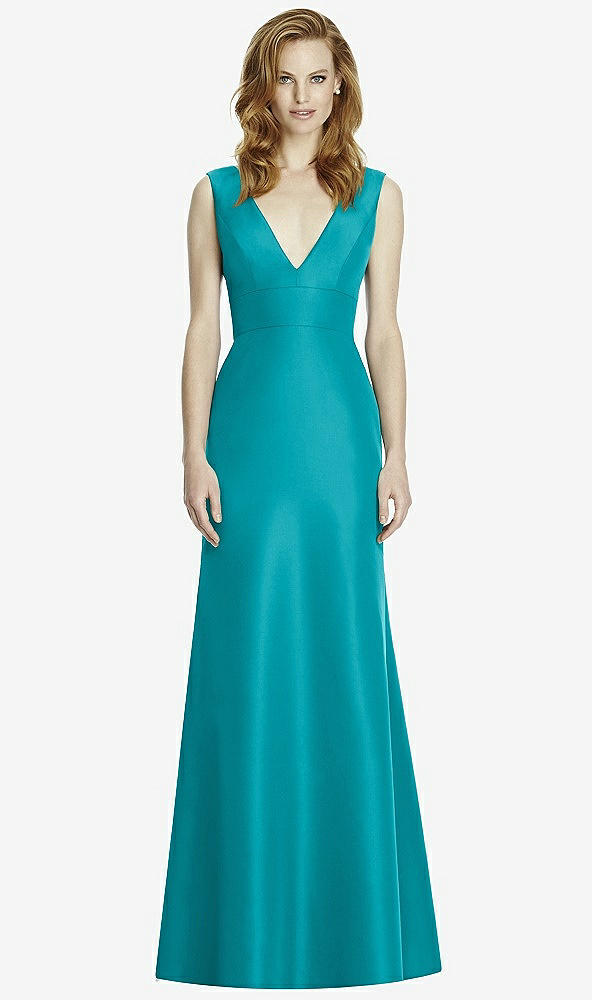 Front View - Vintage Teal Studio Design Bridesmaid Dress 4520