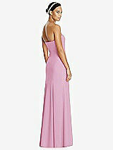 Rear View Thumbnail - Powder Pink Sweetheart Strapless Flared Skirt Maxi Dress