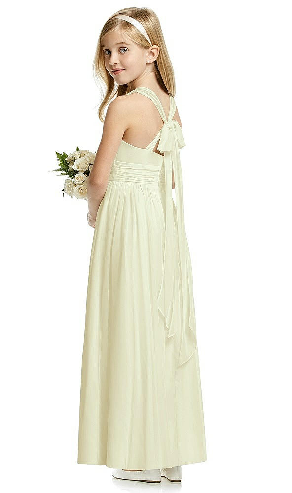 Back View - Butter Yellow Flower Girl Dress FL4054