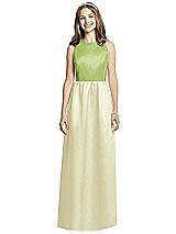 Front View Thumbnail - Butter Yellow & Mojito Dessy Collection Junior Bridesmaid Dress JR536