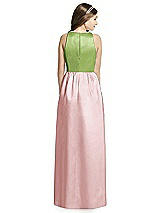 Rear View Thumbnail - Ballet Pink & Mojito Dessy Collection Junior Bridesmaid Dress JR536