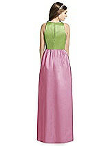Rear View Thumbnail - Powder Pink & Mojito Dessy Collection Junior Bridesmaid Dress JR536