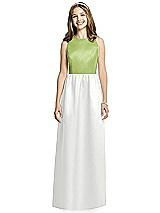 Front View Thumbnail - White & Mojito Dessy Collection Junior Bridesmaid Dress JR536