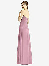 Rear View Thumbnail - Dusty Pink Strapless Sweetheart Gown with Optional Straps