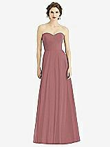 Front View Thumbnail - Rosewood Strapless Sweetheart Gown with Optional Straps