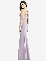 Front View Thumbnail - Lilac Haze Criss Cross Twist Cutout Back Trumpet Gown