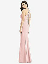 Front View Thumbnail - Rose Criss Cross Twist Cutout Back Trumpet Gown