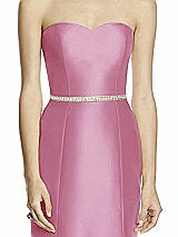 Front View Thumbnail - Powder Pink Beaded Sash for Style D742