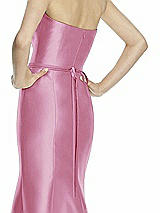 Rear View Thumbnail - Powder Pink Beaded Sash for Style D742