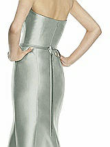 Rear View Thumbnail - Willow Green Beaded Sash for Style D742