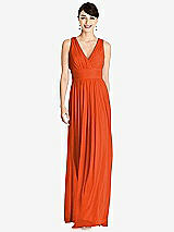 Front View Thumbnail - Tangerine Tango Alfred Sung Bridesmaid Dress D744