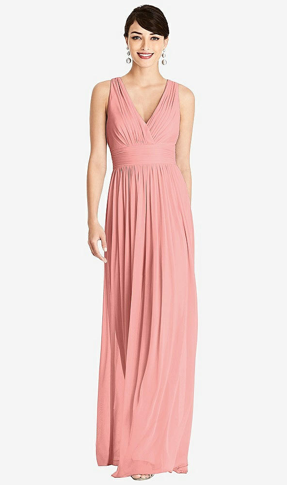 Front View - Apricot Alfred Sung Bridesmaid Dress D744