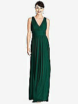 Front View Thumbnail - Hunter Green Alfred Sung Bridesmaid Dress D744