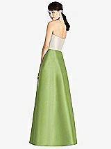 Rear View Thumbnail - Mojito & Ivory Strapless A-Line Satin Dress with Pockets