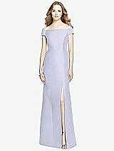 Front View Thumbnail - Silver Dove Off-the-Shoulder Criss Cross Back Satin Dress