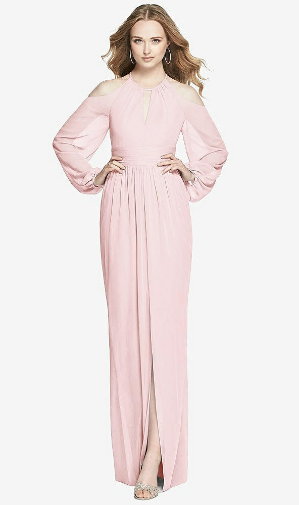 Front View - Ballet Pink Dessy Bridesmaid Dress 3018