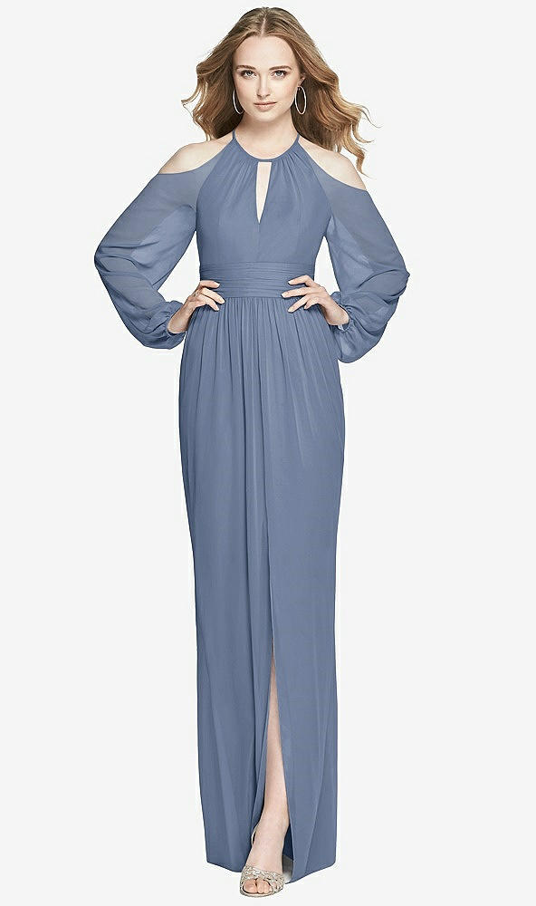 Front View - Larkspur Blue Dessy Bridesmaid Dress 3018