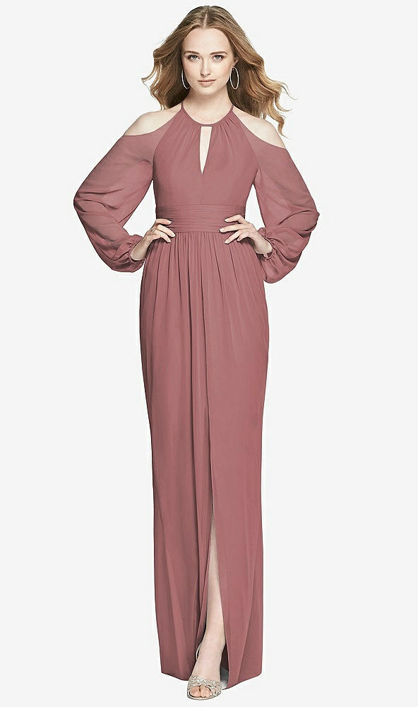 Front View - Rosewood Dessy Bridesmaid Dress 3018
