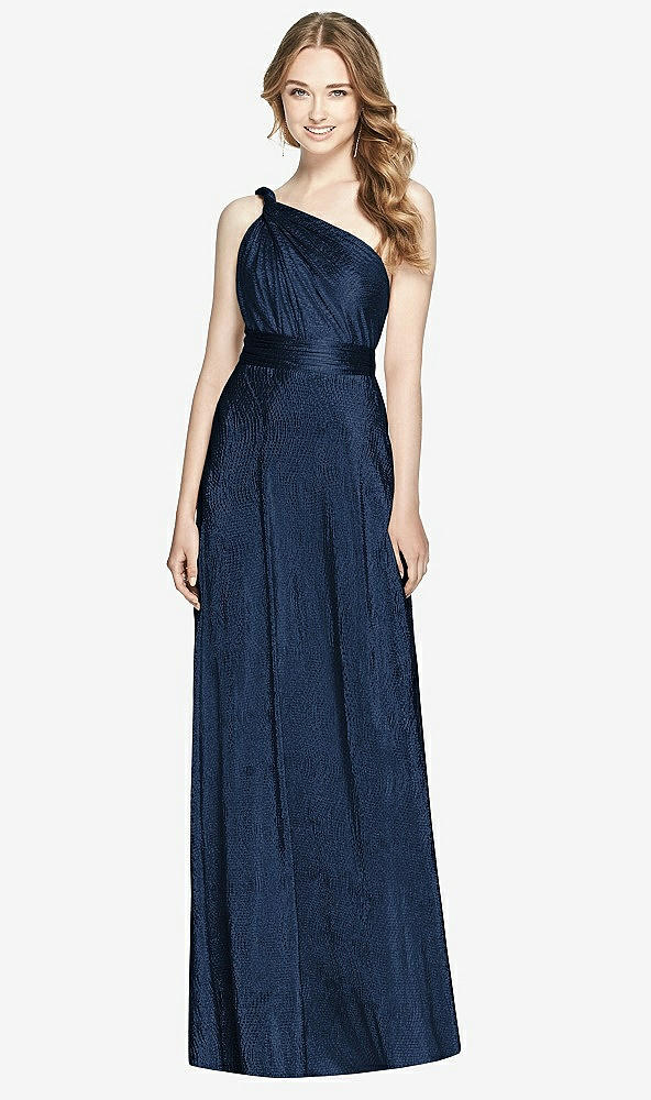 Front View - Midnight Navy Soho Metallic Twist Dress