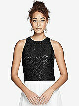 Front View Thumbnail - Black Dessy Bridesmaid Top T3008