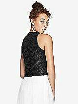 Rear View Thumbnail - Black Dessy Bridesmaid Top T3008