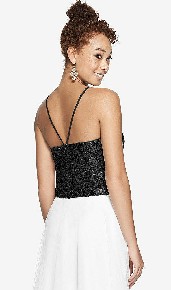 Back View - Black Dessy Bridesmaid Top T3009